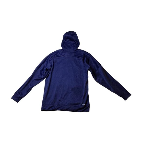 Adidas Climalite Blue Pullover Hoodie Spell Out Logo Mens Size Large - Picture 2 of 9